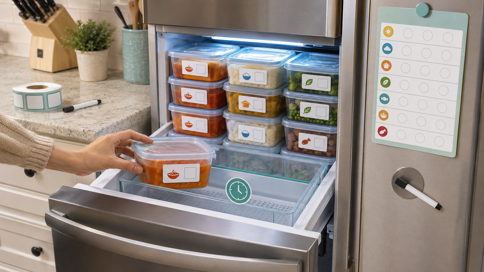 A Freezer Labeling System That Stops Mystery Containers
